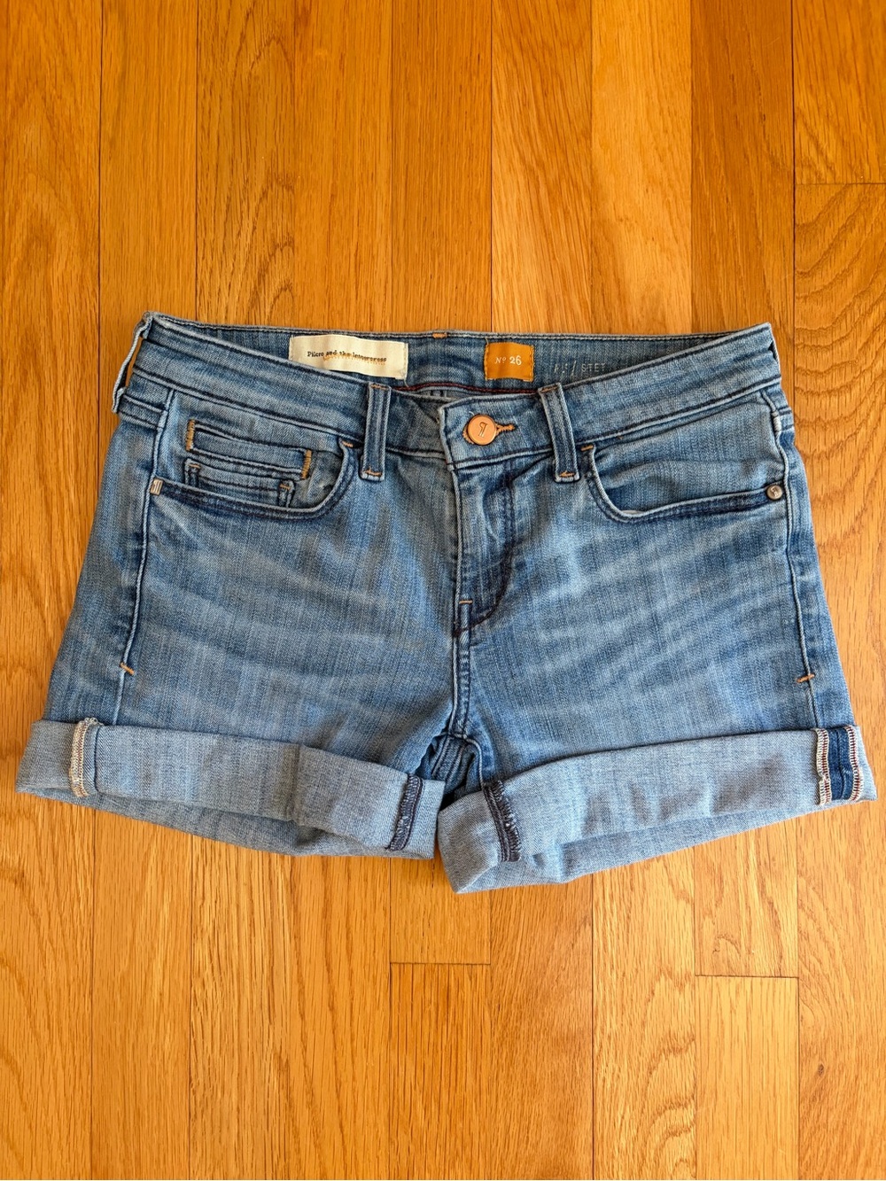 pilcro & the letterpress denim shorts